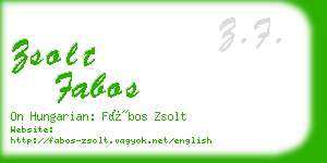 zsolt fabos business card